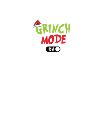 Grinch Mode model alb pe tricou