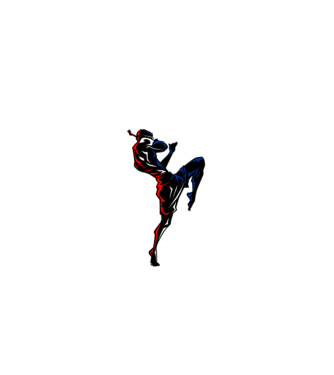 Muay Thai model alb pe tricou