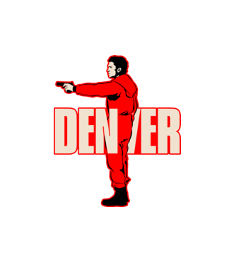 denver la casa de papel model alb pe tricou