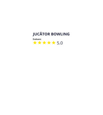 evaluare: jucător bowling de 5 stele model alb pe tricou