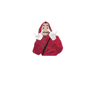 money heist fcku model turcoaz pe tricou