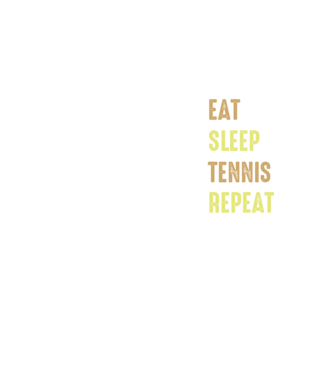 eat sleep tennis repeat model galben neon pe tricou
