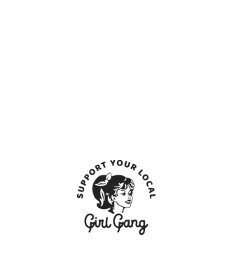Support your local girl gang pe fond alb -01 model alb pe tricou