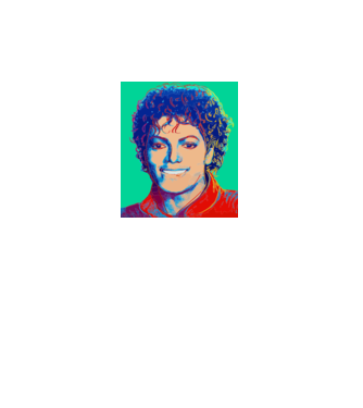 Micheal Jackson Art model alb pe tricou
