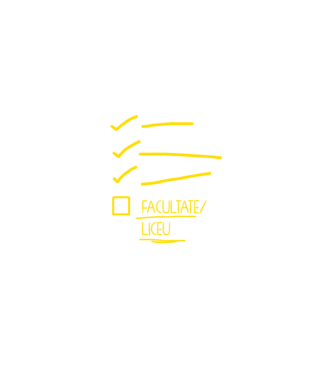 Cheklist educație - Gimnaziu negru model  pe tricou