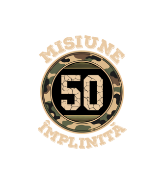 Misiune împlinită 50 model negru pe tricou
