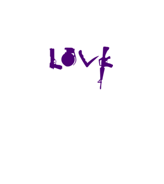 Lovegun model alb pe tricou
