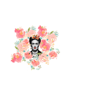 Frida Kahlo 2 model albastru deschis pe tricou