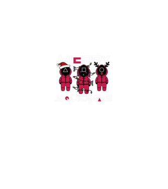 Merry squidmas model negru pe tricou