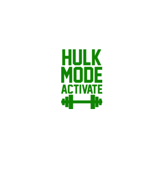 Hulk mode model alb pe tricou