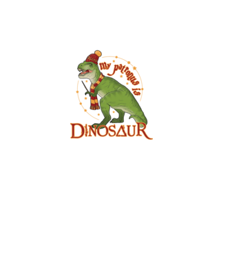 My patronus is dinosaur model negru pe tricou