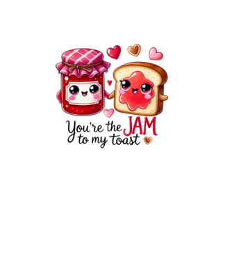 Jam to my Toast model alb pe tricou