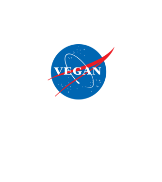 vegan nasa model alb pe tricou