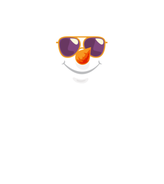 Snowman face model alb pe tricou