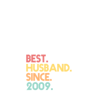 best husband since 2009 retro model negru pe tricou