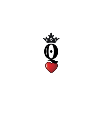 Cuplu HeartQueen model alb pe tricou