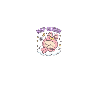 Nap Queen model alb pe tricou