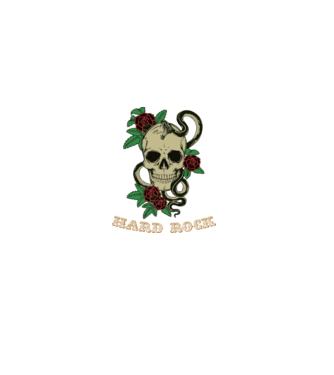Hard Rock 1 model alb pe tricou