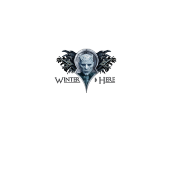 Winter is Here model negru pe tricou