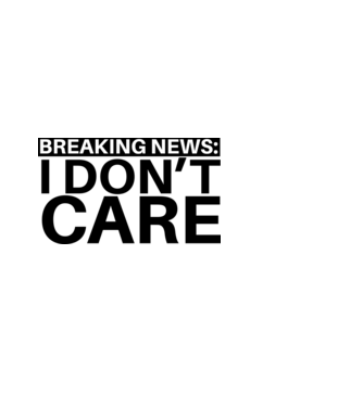 breaking news i dont care model alb pe tricou