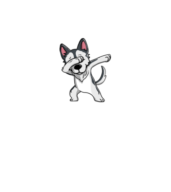 Husky DAB model negru pe tricou