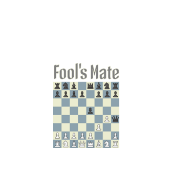 fool's mate model negru pe tricou