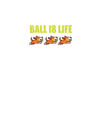 Ball is life model negru pe tricou