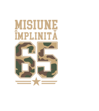 Misiune împlinită 65 model negru pe tricou