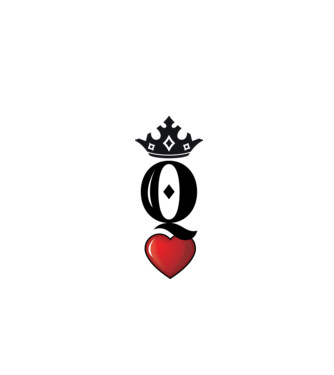 Cuplu HeartQueen model alb pe tricou