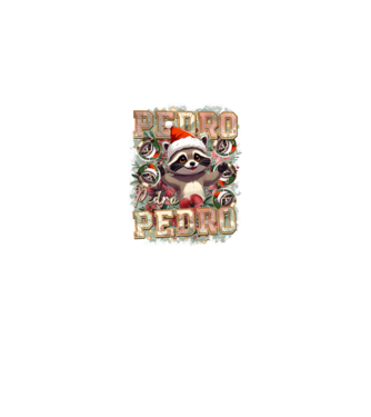 Pedro pedro flower xmas model alb pe tricou
