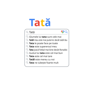 căutare Google Tată model negru pe tricou