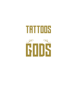 A man without tattoos is invisible to the gods model negru pe tricou