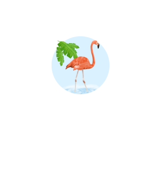 Flamingo model turcoaz pe tricou