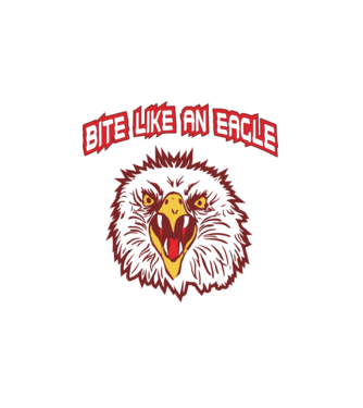 bite like an eagle cobra kai model alb pe tricou