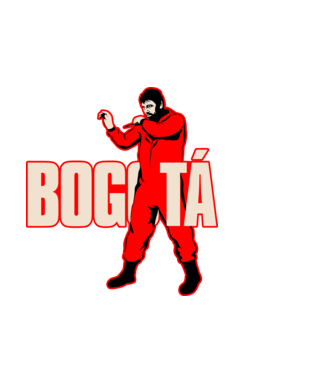 bogota la casa de papel model negru pe tricou