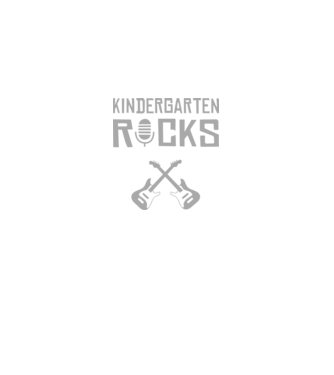 Kindergarten rocks model negru pe tricou