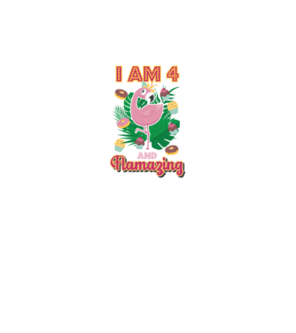 FLAMAZING Birthday 4 Years old model alb pe tricou