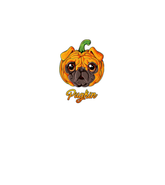 Pugkin model negru pe tricou