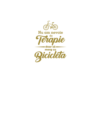 nu am nevoie de terapie, doar să merg cu bicicleta model alb pe tricou