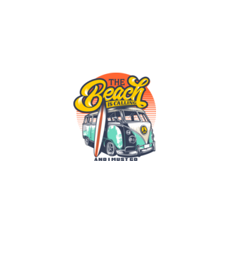 The Beach is Calling model gri pe tricou