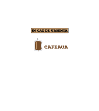 În caz de urgență, grupa mea sanguină este cafeaua model negru pe tricou