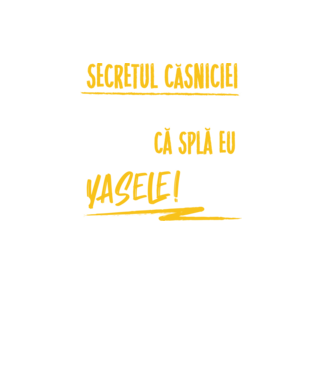 Secretul căsniciei sănătoase model negru pe tricou