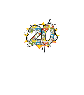 Birthday Comic Number 20 model turcoaz pe tricou