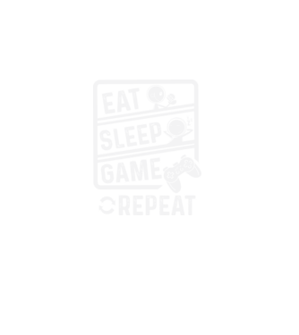 Eat sleep game repeat model negru pe tricou