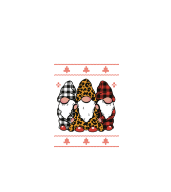 Ugly sweater gnomes model negru pe tricou