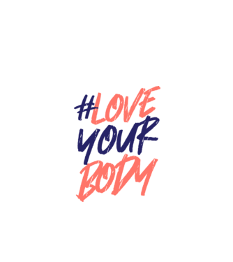 #loveyourbody model alb pe tricou
