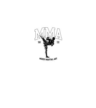MMA model albastru jeanși pe tricou