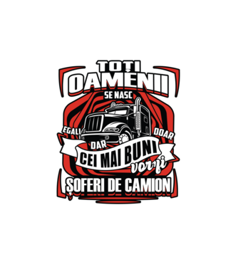 Toți oamenii șoferi de camion  model alb pe tricou