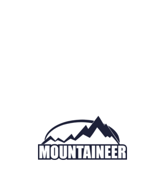 mountaineer model alb pe tricou