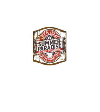 Summer Paradise model negru pe tricou